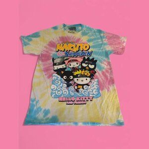 Naruto Shippuden x Hello Kitty & Friends Shonen Jump Sanrio Tie Dye Shirt-Size M